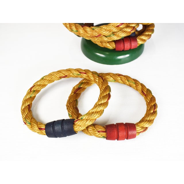Vintage Wooden Rope Ring Toss Game Set of 9 Chairish