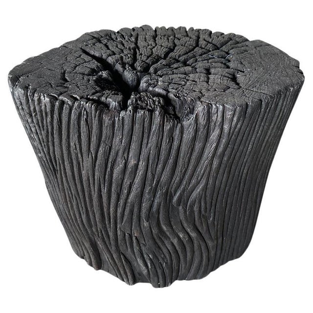 Reclaimed Ulin wood side table or stool, also known as Iron wood. Charred sanded and sealed whilst respecting the natural...