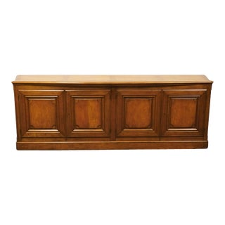 Baker Furniture Solid Cherry Italian Neoclassical Tuscan Style 92" Sideboard Buffet For Sale