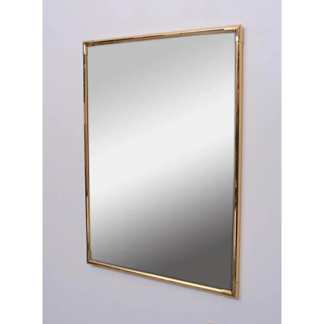 Metal Regency Octagonal Framed Mirror, 1970s For Sale - Image 7 of 8