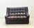 Animal Skin Vintage Black Leather Sofa, 1970s For Sale - Image 7 of 15