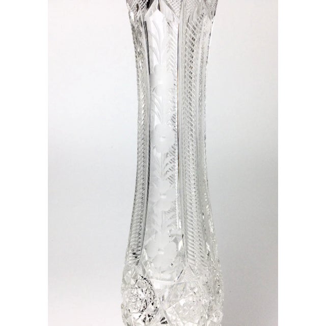 Early 20th Century American Brilliant Cut Glass and Gorham Sterling Silver Vases Pair For Sale In New York - Image 6 of 13