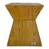 Vintage Pine Pyramid Side Table For Sale