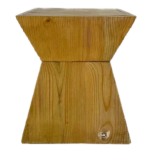 Vintage Pine Pyramid Side Table