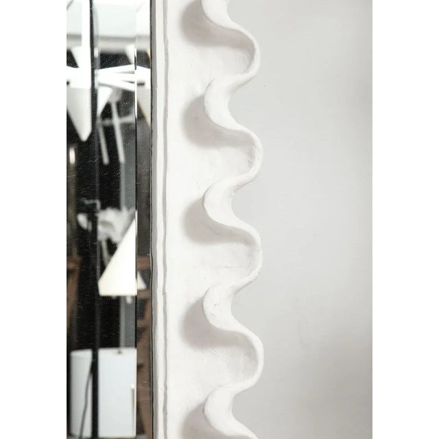 Bespoke Rosetta Undulating Plaster Mirror For Sale - Image 4 of 9
