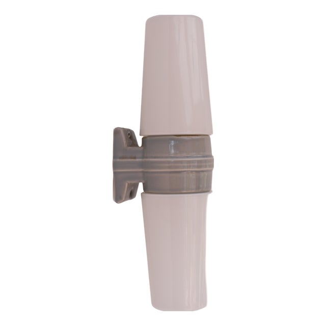 Large Mid-Century Modern Pale Grey Bathroom Sconce by Sigvard Bernadotte For Sale