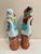 Ceramic Pair Antique Famille Rose Immortal Statues Qing Dynasty Shou Xing Magu For Sale - Image 7 of 8