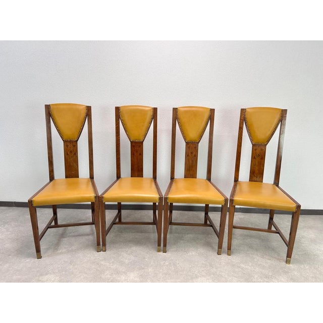 Set of 10 dining room chairs attributed to Joseph María Olbrich executed by Bruno Lademann Dittmar Furniture Factory Berlin.