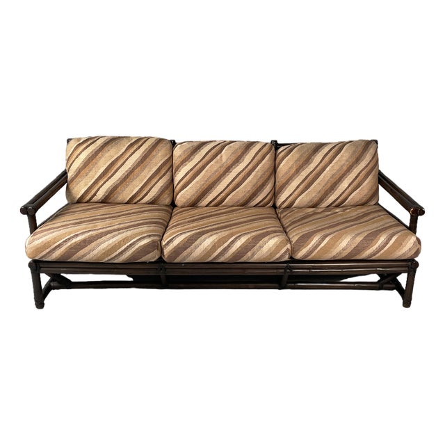 American Modern Sofa by Lyda Levi for McGuire Company, 1970s For Sale