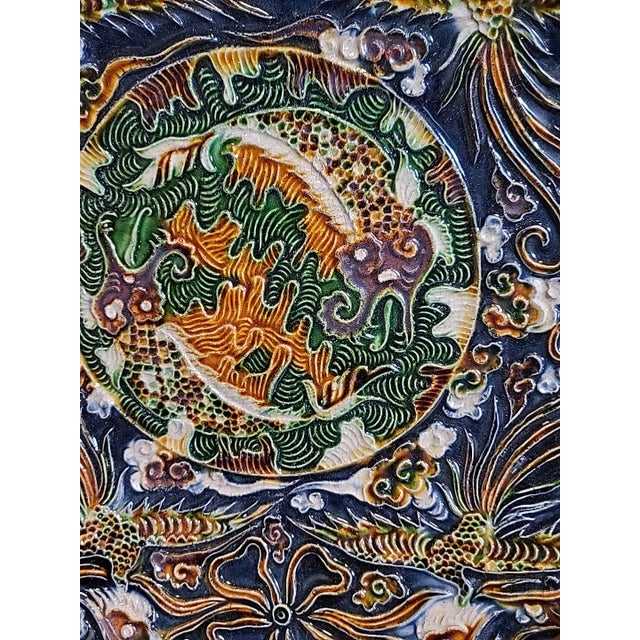 Late 18th Century Antique Chinese Tang Sancai Porcelain an Enamel Plate For Sale - Image 5 of 11