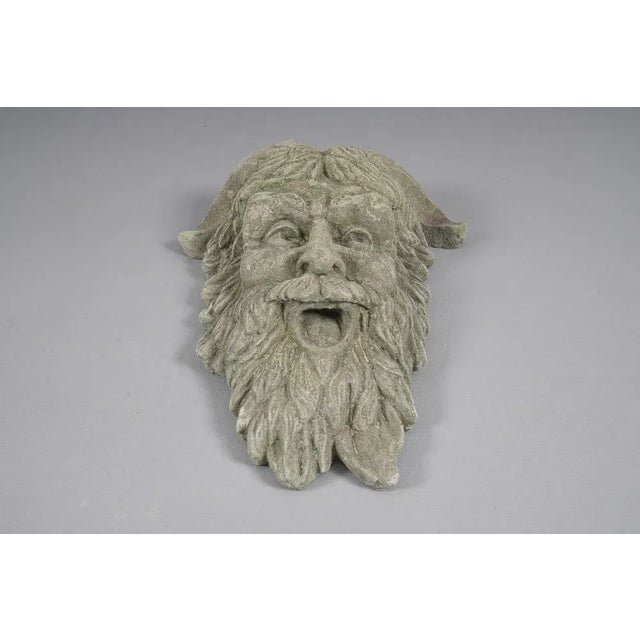 Modern Large and Heavy Devil Wall Mask, 1930s, Concrete For Sale - Image 3 of 10