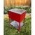 Vintage Red Steel Shop Cart With Hand-Ground Metal Surfaces For Sale - Image 16 of 16