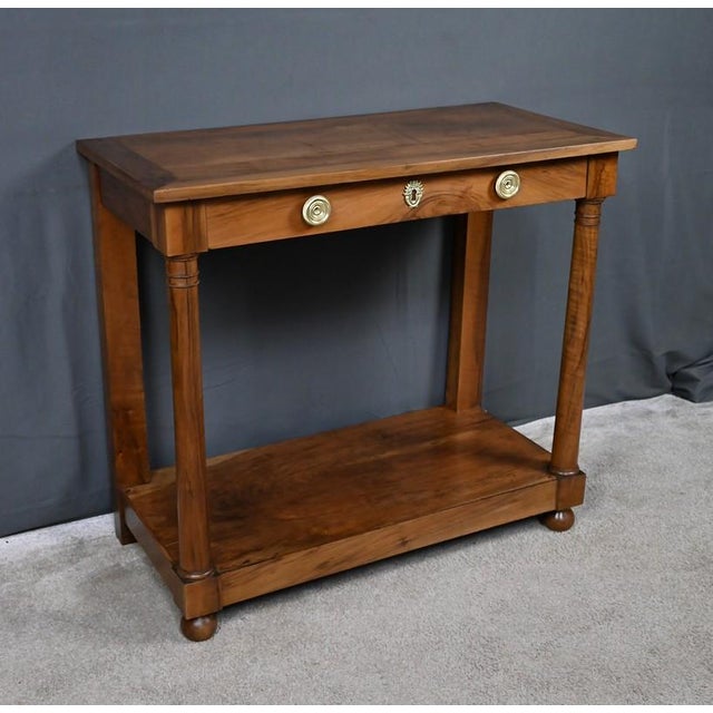 Traditional Empire Walnut Console Table, Early 19th Century For Sale - Image 3 of 18