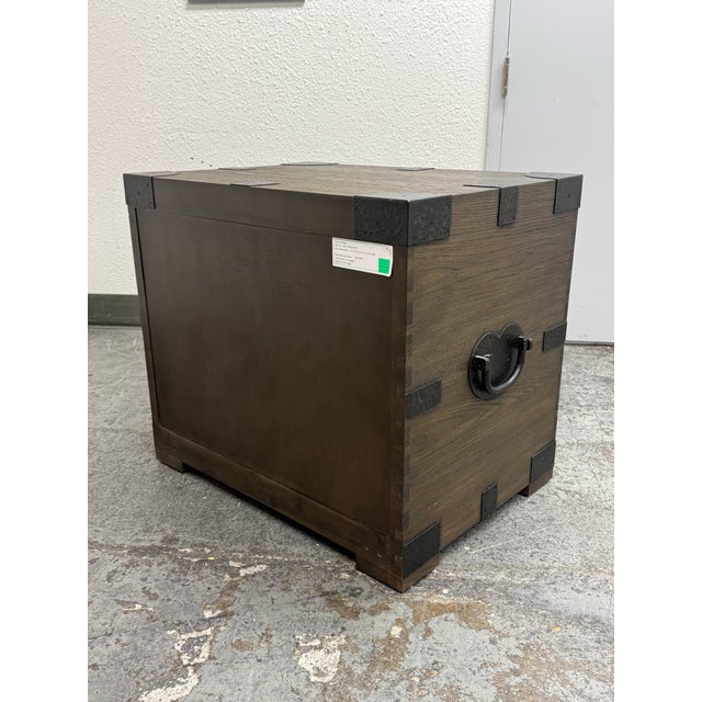 Wood Restoration Hardware Heirloom Silver-Chest Closed Nightstand For Sale - Image 7 of 12