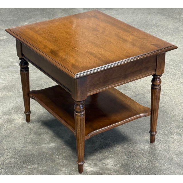 Wood Ethan Allen Classic Manor Solid Maple End Tables / Nightstands For Sale - Image 7 of 12