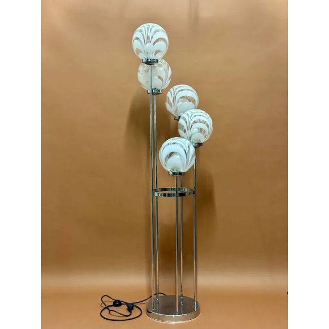 Metal Murano Glass Lamp by Toni Zucherri for Venini, 1970s For Sale - Image 7 of 7