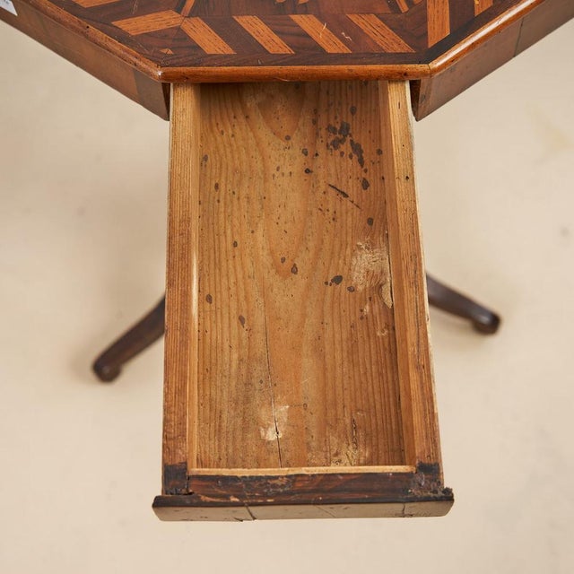 Wood Table with Inlaid Top For Sale - Image 4 of 7
