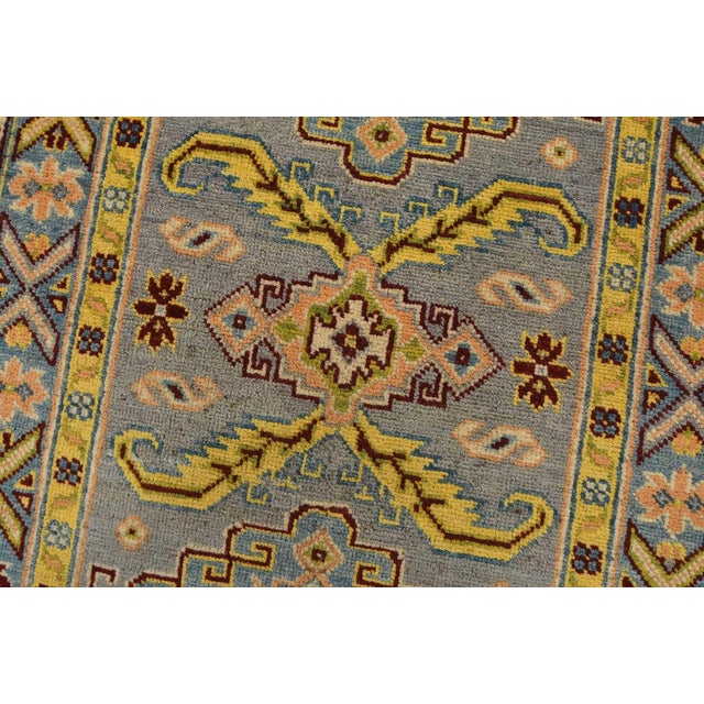 Textile Kazak Runner 2’8” X 9”9” Gray Wool Tribal Hand-Knotted Oriental Rug For Sale - Image 7 of 13
