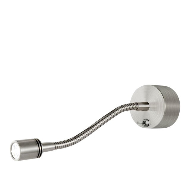 LED Brushed Nickel Wall Reading Light With Toggle Switch Chairish