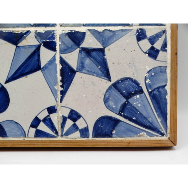 Late 18th Century 18th-Century Hanging Framed Delft Star Tile Plaque For Sale - Image 5 of 9