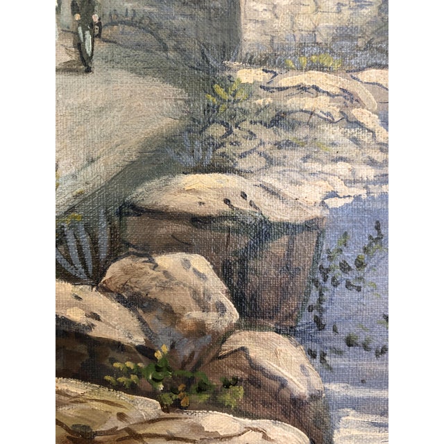 Pietro Toretti, Route côtière sud avec cèdres et pins, Oil on Canvas, Framed For Sale - Image 8 of 14