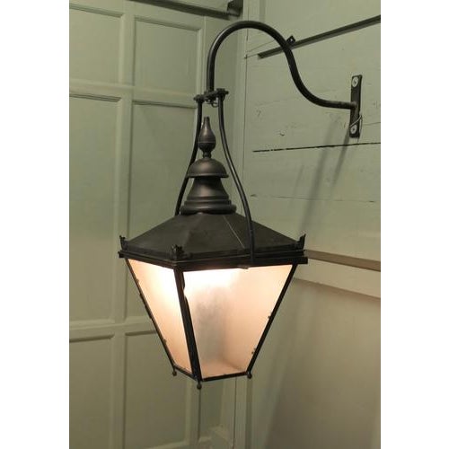 Large Painted Copper Wall Lantern, 1960s For Sale - Image 6 of 9