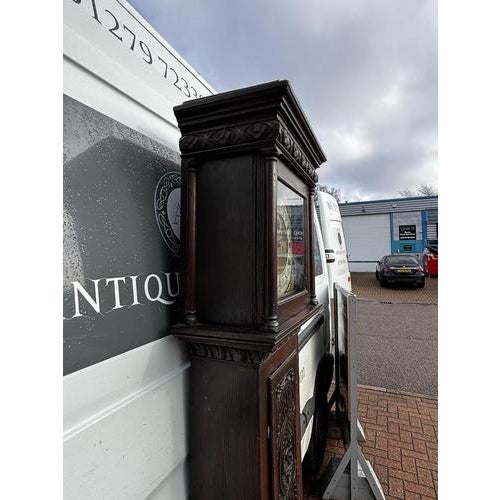 Longcase Clock in Carved Oak For Sale - Image 12 of 15