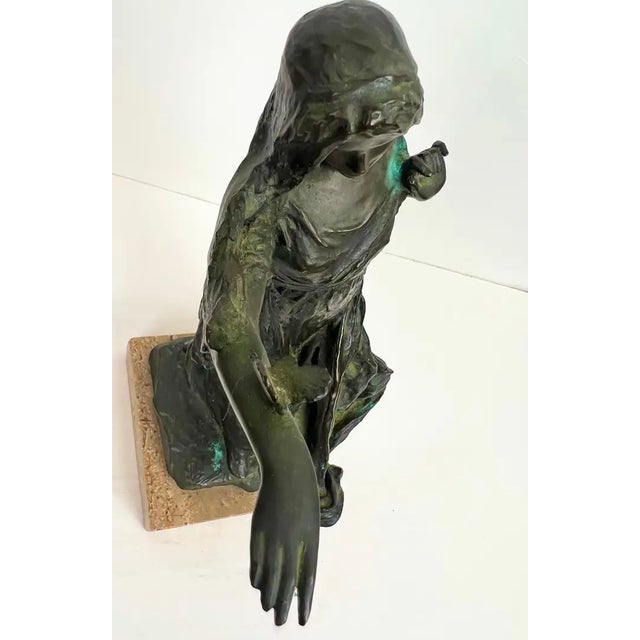 Late 20th Century Bessie Potter Vonnoh " Butterflies" Dancing Girl Bronze Sculpture Signed For Sale - Image 5 of 13