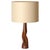 Midcentury Italian Sculptural Table Lamp in Curved Brown Leather, 1970s For Sale - Image 16 of 16