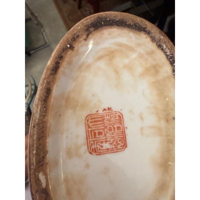 Blue Porcelain Ceramic Asian Lidded Vessels a Pair For Sale - Image 8 of 8