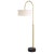 This Classic Arc Floor Lamp Is Crafted From Iron Finished In A Plated Antique Brushed Brass, Accented By A Thick Black...