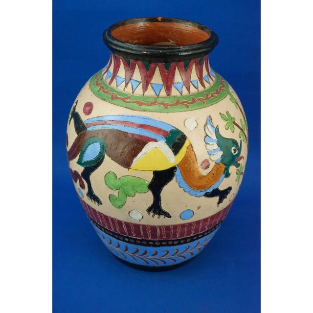 Vintage Ceramic Vase with Dragons from Dante Milanis Factory, 1940s For Sale - Image 12 of 18