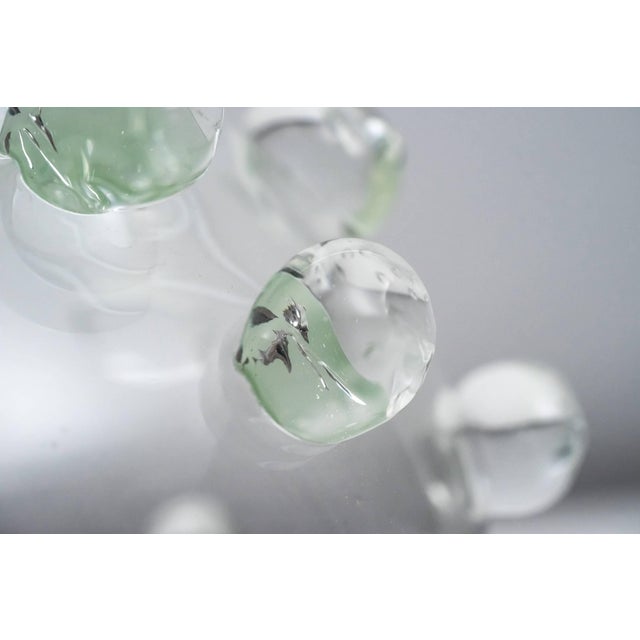 1960s Glass Vase with Clear Optical Droplets by Luciano Gaspari for Salviati, 1962 For Sale - Image 5 of 11