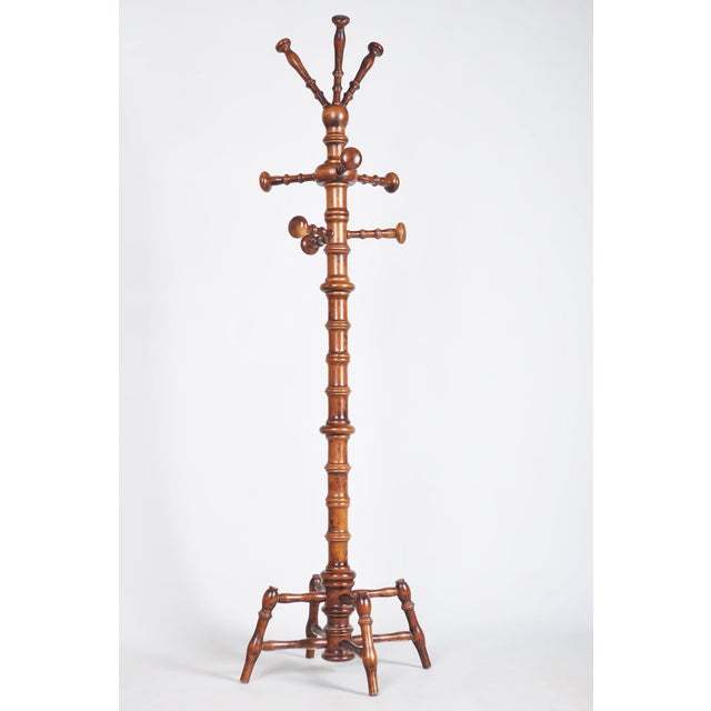 Czech Biedermeier Coat Hanger in Beech, 1890s For Sale - Image 10 of 10