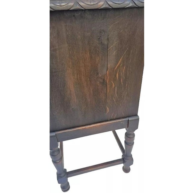 Antique 1920s Pair of Figural Carved Sailor & Monk Nightstands End Tables Bedstands For Sale - Image 11 of 12