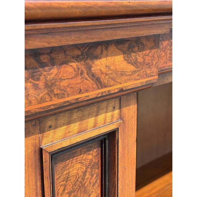 Antique William IV Burr Walnut Bookcase, 1840 For Sale - Image 10 of 16