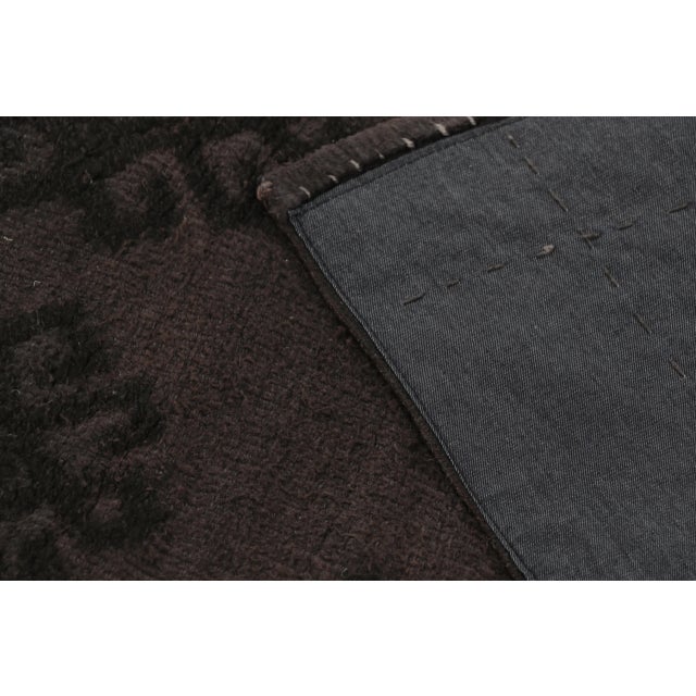 Rug & Kilim’s Contemporary Turkish Runner in Dark Taupe & Charcoal Medallion For Sale - Image 9 of 9
