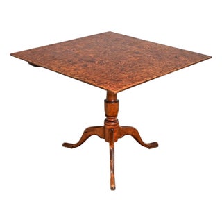 Swedish 19th Century Carl Hollst Square Tilt-top Table For Sale