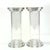 Lucite candle holders, set of 2. A stunning pair of clear Lucite hollow candleholders with a sleek cylindrical design and...