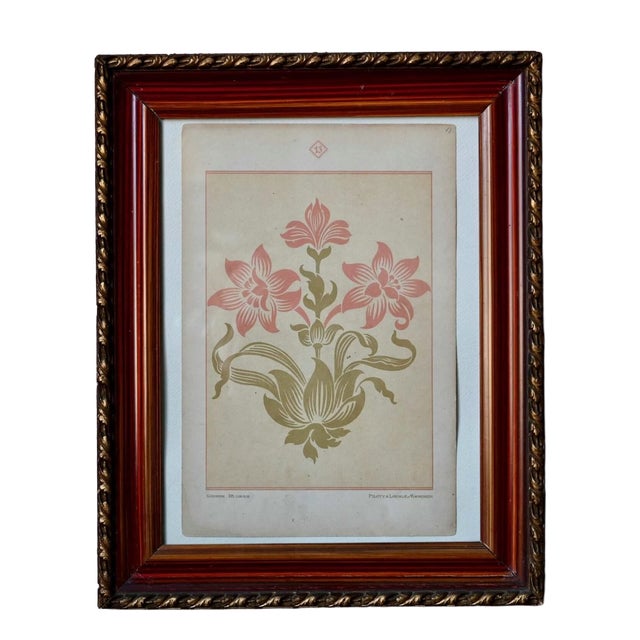 Piloty & Loehle, Godron Bouquet, 1920s, Chromolithograph, Framed For Sale