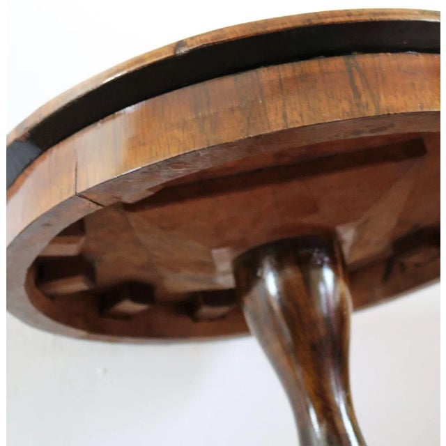 Small Victorian Inlaid Wood Gueridon For Sale - Image 4 of 8