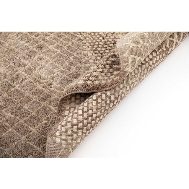 2020s Layered Trellis Hand-Knotted Moroccan Wool Rug | 13'3" X 10'4" | One of a Kind For Sale - Image 5 of 8