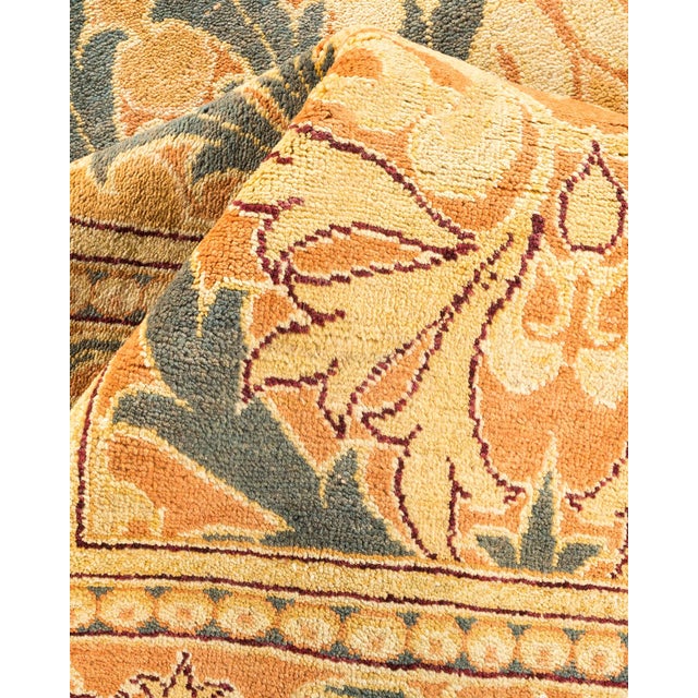 Textile Arts & Crafts, One-of-a-Kind Hand-Knotted Area Rug in Brown, 6' 2" x 9' 4" For Sale - Image 7 of 8