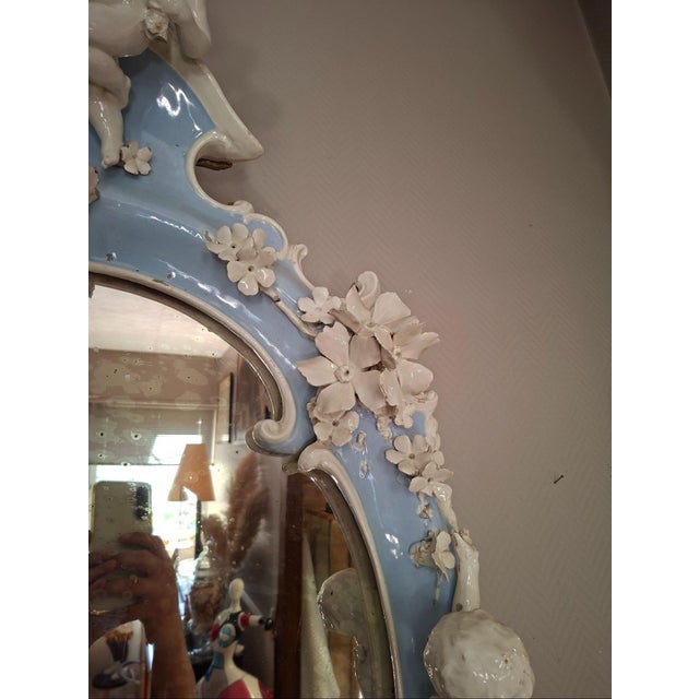Ceremonial Mirror in Capodimonte Porcelain For Sale - Image 3 of 8