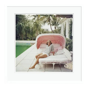 Contemporary Palm Beach Pastels 1959 by Slim Aarons White Framed C Print