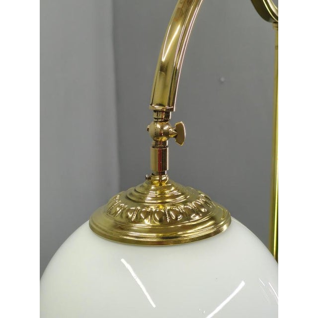 Metal Art Deco Italian Brass Floor Lamp with Glass Globe, 1930s For Sale - Image 7 of 13