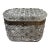 French Baccarat Style Casket Box With Silver Metal Trim For Sale