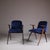 Set of Vintage Blue Velvet Chairs For Sale - Image 15 of 15