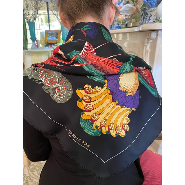 1960s Hermes Scarf "Gastronomie" For Sale - Image 11 of 11