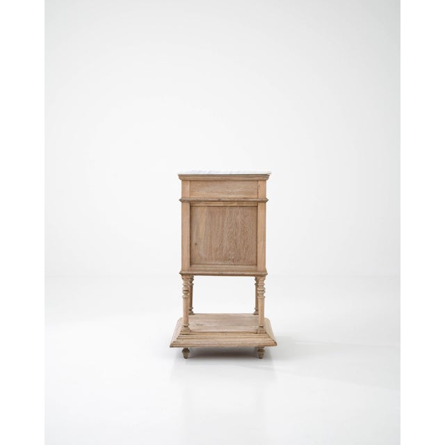 Antique French Bedside Table with Marble Top For Sale - Image 4 of 12